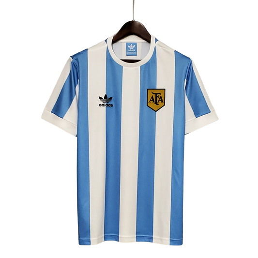 Argentina Retro Home Jersey 1978 White & Blue Men's