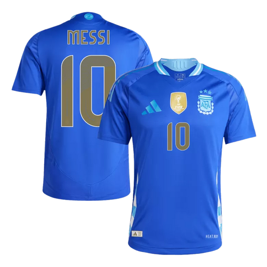 Argentina MESSI #10 Away Jersey Player's Version Copa America 2024/25 Blue Men's