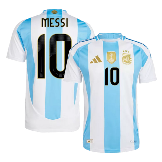 Argentina MESSI #10 Home Jersey Player's Version Copa America 2024/25 Blue & White Men's