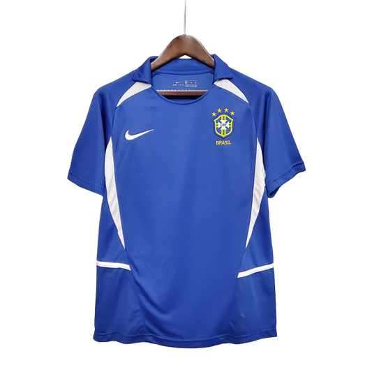 Brazil Retro Away Jersey 2002 Blue Men's