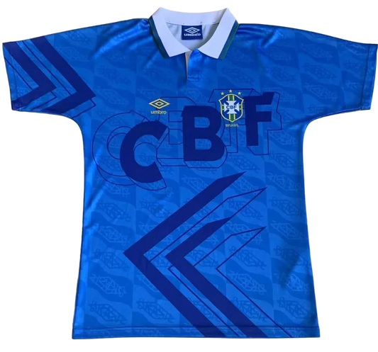 Brazil Retro Away Jersey 1992 Blue Men's