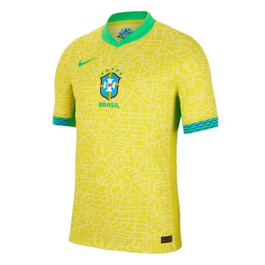 Brazil Home Jersey Player's Version Copa America 2024/25 Yellow Men's