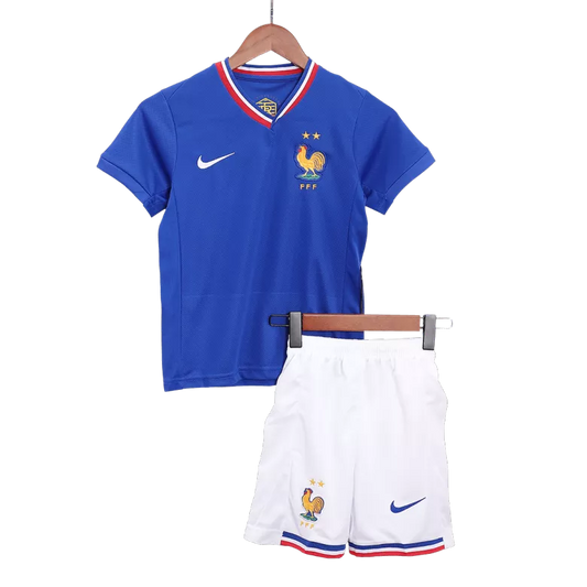 France Home Kit Euro 2024 Blue Kids