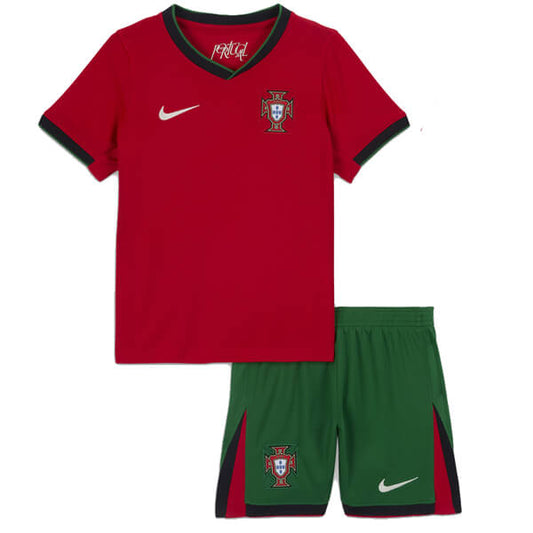 Portugal Home Kit Euro 2024 Red & Green Kids