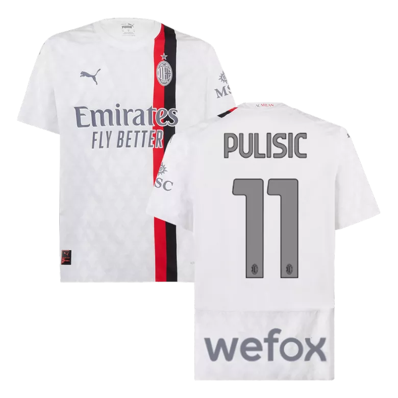 AC Milan PULISIC #11 Away Jersey Player's Version 2023/24 White Men's