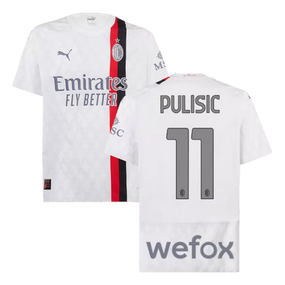 AC Milan PULISIC #11 Away Jersey Player's Version 2023/24 White Men's