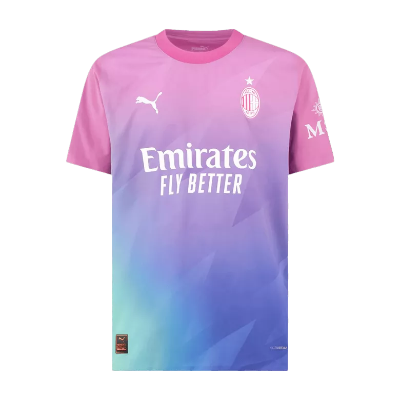 AC Milan Third Jersey Player's Version 2023/24 Pink & Blue Men's - The World Jerseys