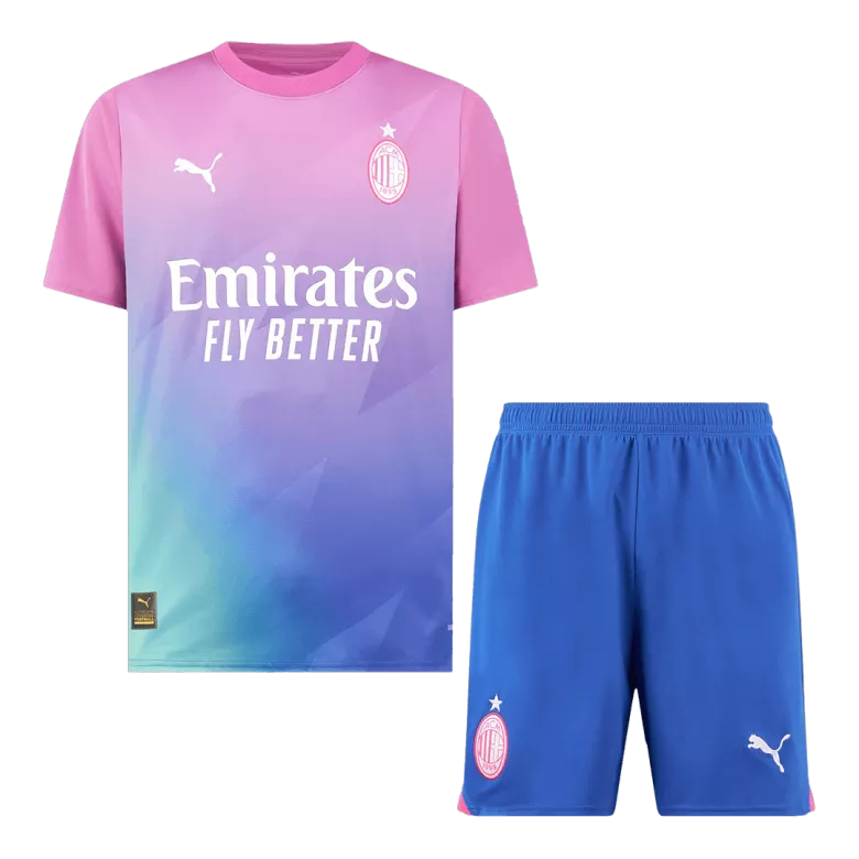 AC Milan Third Kit 2023/24 Pink & Blue Men's - The World Jerseys