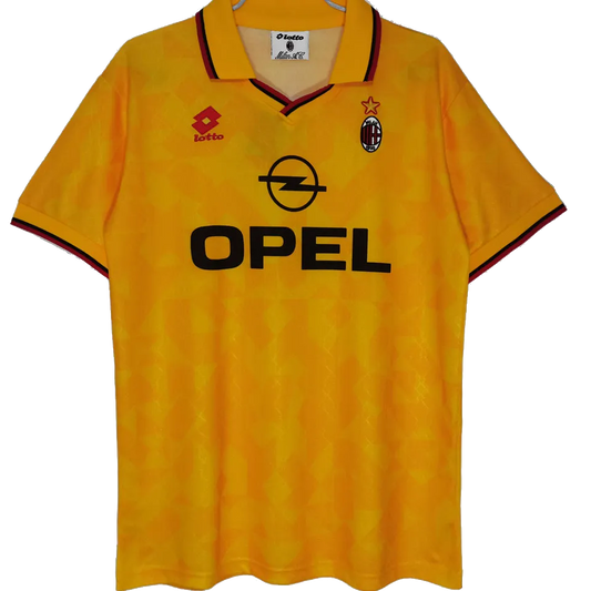 AC Milan Retro Away Jersey 1995/96 Yellow Men's
