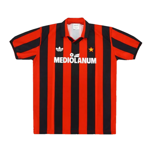 AC Milan Retro Home Jersey 1991/92 Red & Black Men's