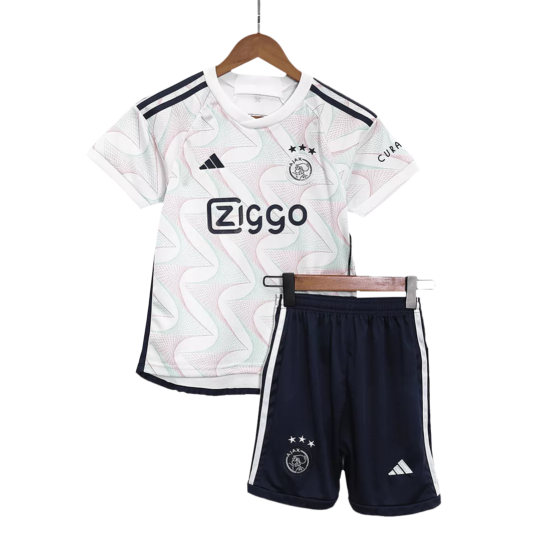 Ajax Away Kit 2023/24 White Kids - The World Jerseys