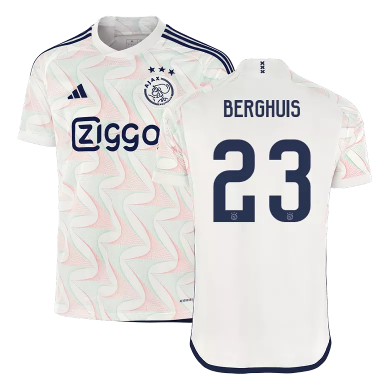 Ajax BERGHUIS #23 Away Jersey 2023/24 White Men's