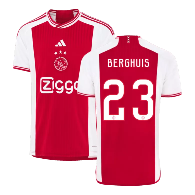 Ajax BERGHUIS #23 Home Jersey 2023/24 Red & White Men's