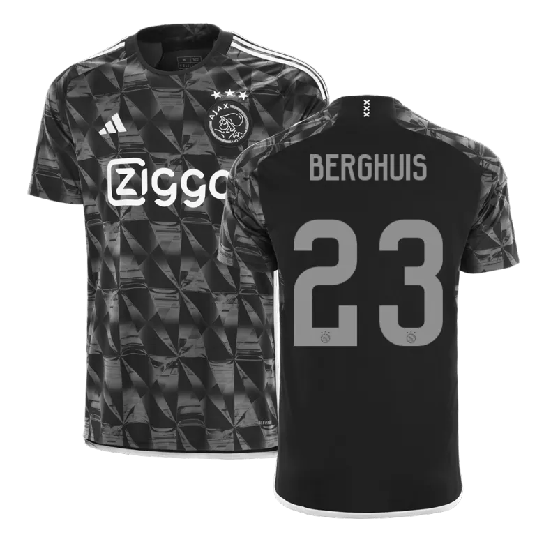 Ajax BERGHUIS #23 Third Jersey 2023/24 Black Men's