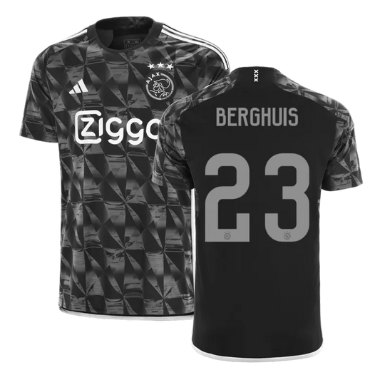 Ajax BERGHUIS #23 Third Jersey 2023/24 Black Men's