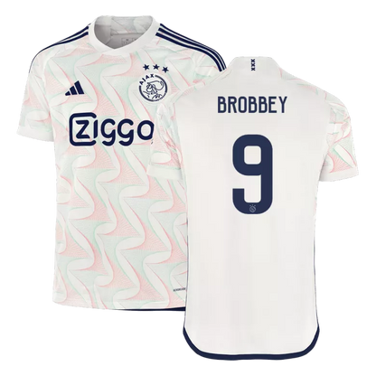 Ajax BROBBEY #9 Away Jersey 2023/24 White Men's