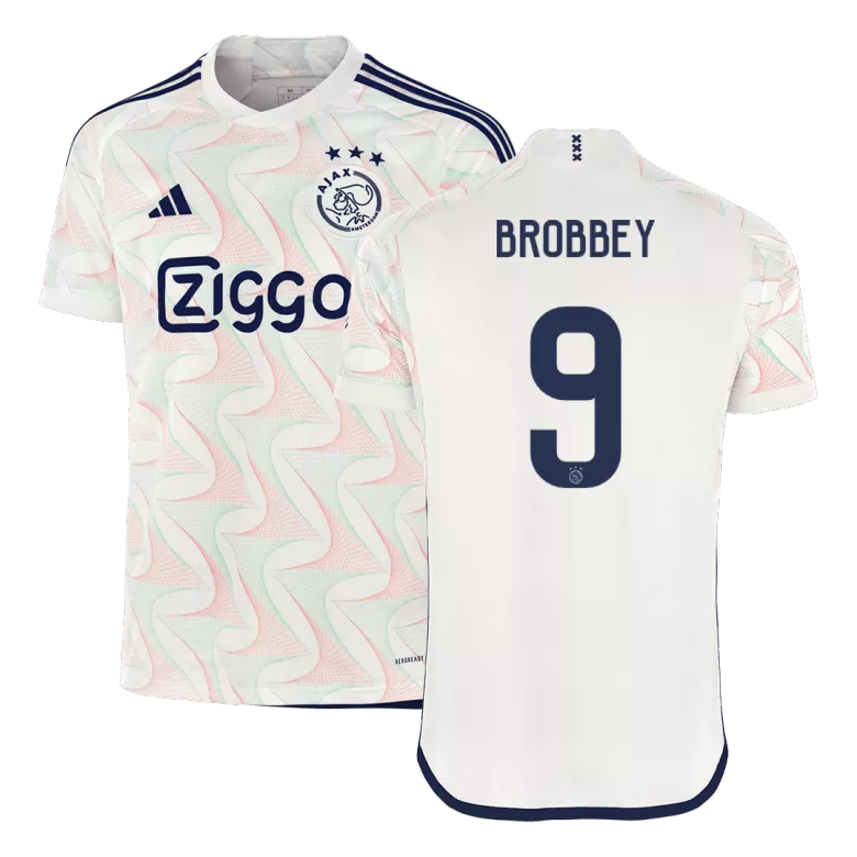 Ajax BROBBEY #9 Away Jersey 2023/24 White Men's