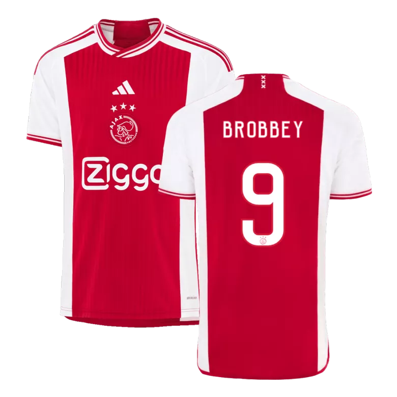 Ajax BROBBEY #9 Home Jersey 2023/24 Red & White Men's