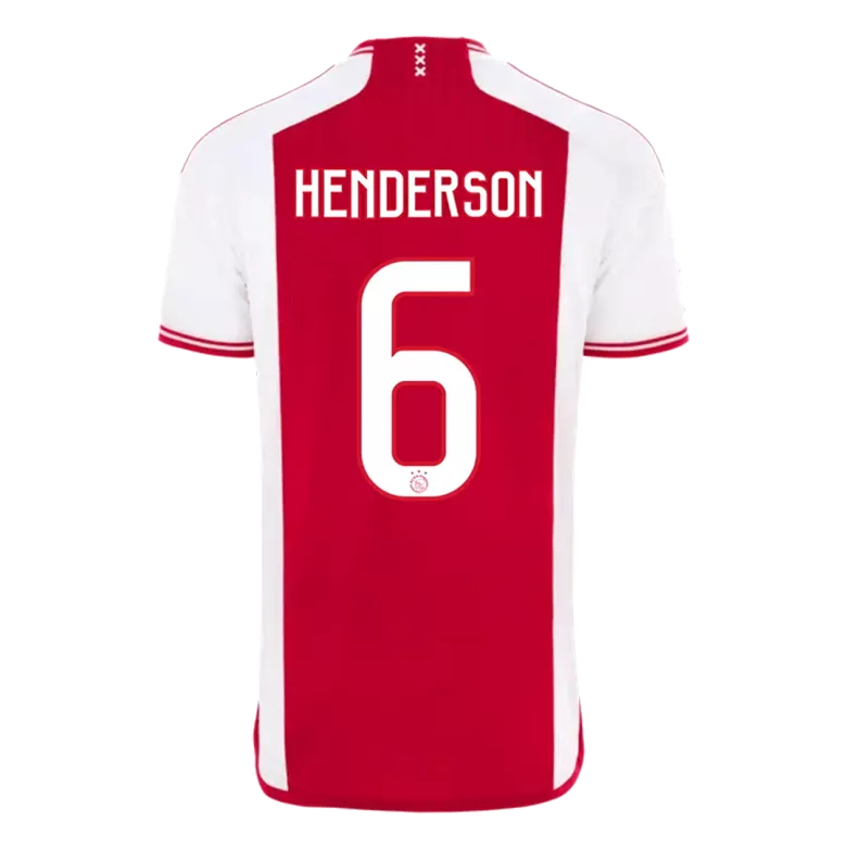 Ajax HENDERSON #6 Home Jersey 2023/24 Red & White Men's