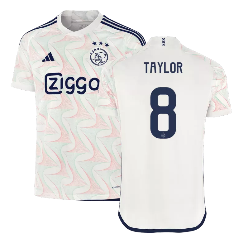 Ajax TAYLOR #8 Away Jersey 2023/24 White Men's