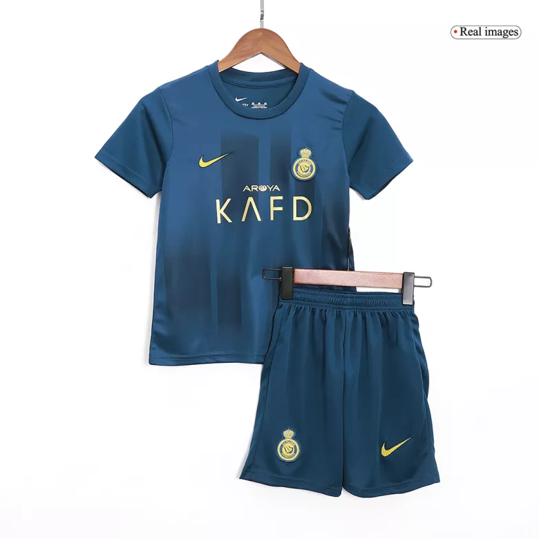 Al Nassr Away Kit 2023/24 Navy Blue Kids - The World Jerseys