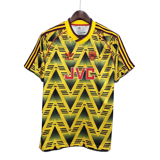 Arsenal Retro Away Jersey 1991/93 Yellow & Black Men's