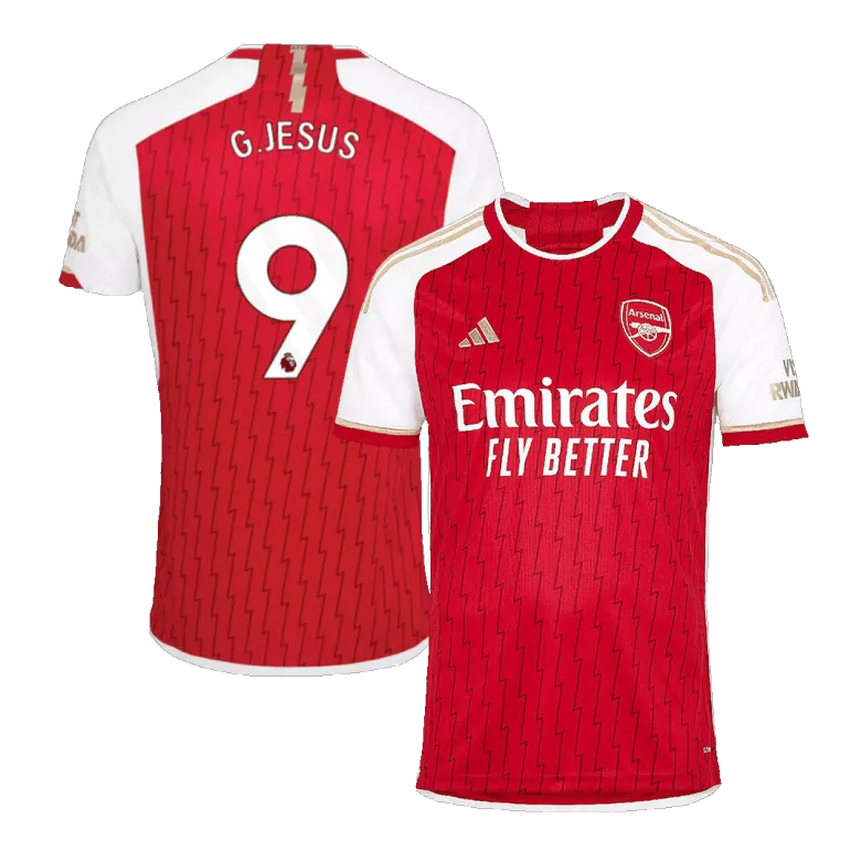 Arsenal G.JESUS #9 Home Jersey 2023/24 Red Men's - The World Jerseys