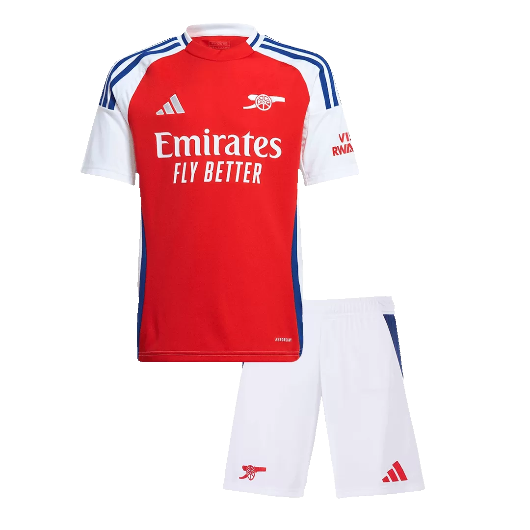 Arsenal Home Kit 2024/25 Red & White Kids