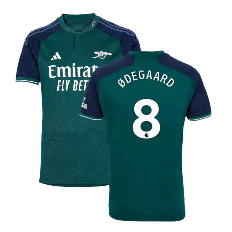 Arsenal ØDEGAARD #8 Third Jersey 2023/24 Green Men's - The World Jerseys
