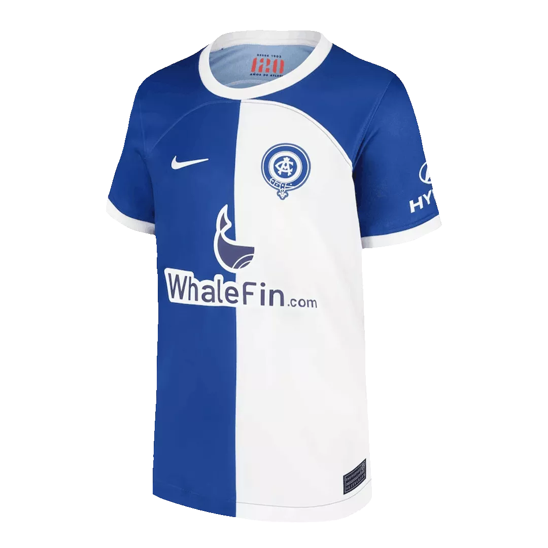 Atletico Madrid Away 120th Anniversary Jersey 2023/24 Blue & White Men's - The World Jerseys