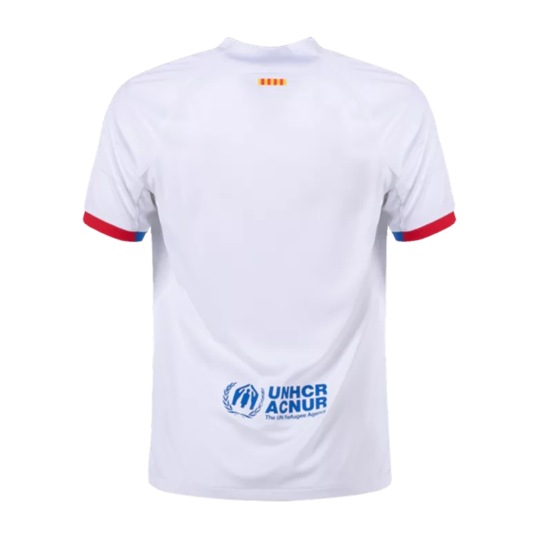 23-24 Barcelona White Away Long Sleeve Jersey - Kitsociety