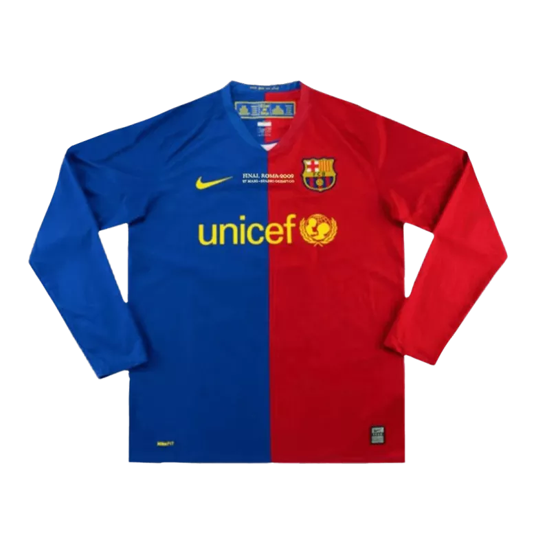 Barcelona Retro MESSI #10 Home Long Sleeve Jersey 2008/09 Blue & Red Men's