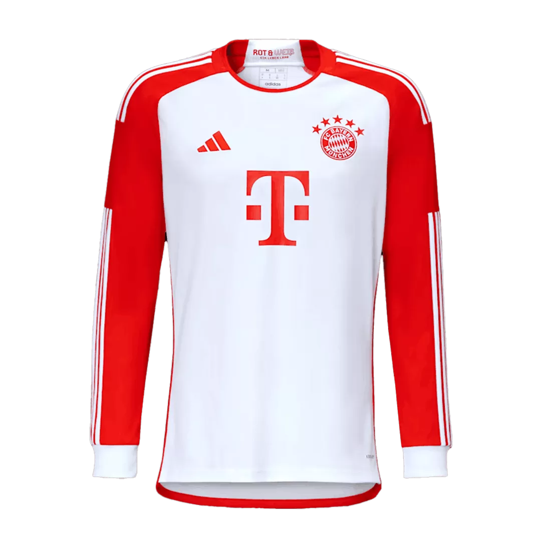 Bayern Munich Home Longsleeve Jersey 2023/24 White & Red Men's - The World Jerseys