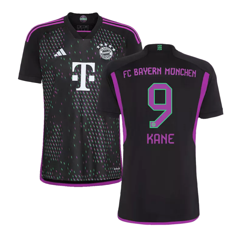 Bayern Munich KANE #9 Away Jersey 2023/24 Black Men's - The World Jerseys