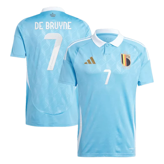 Belgium DE BRUYNE #7 Away Jersey Euro 2024 Blue Men's