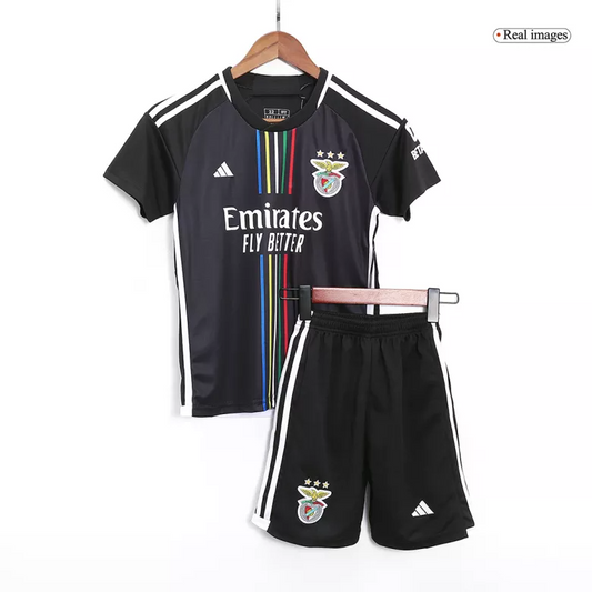 Benfica Away Kit 2023/24 Black Kids