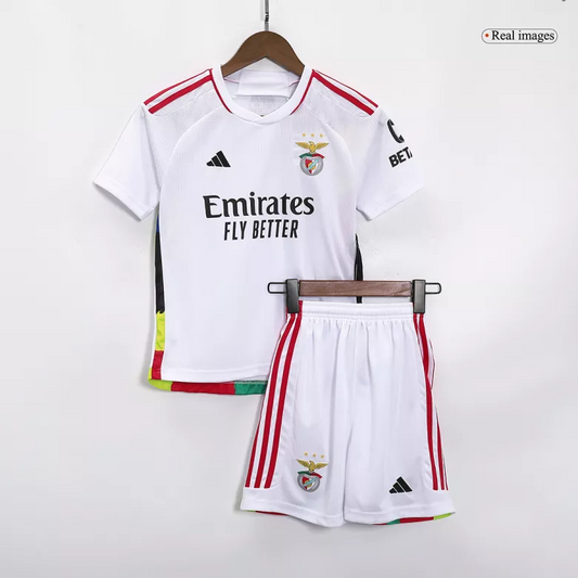 Benfica Third Kit 2023/24 White Kids