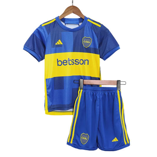 Boca Juniors Home Kit 2023/24 Blue & Yellow Kids