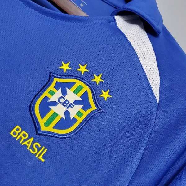 Brazil Retro Away Jersey 2002 Blue Men's
