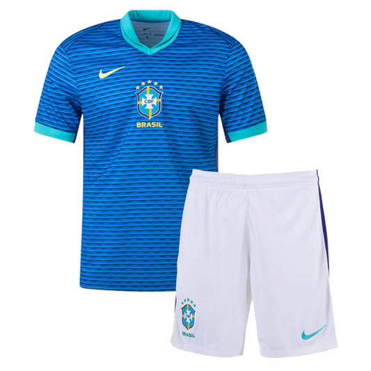 Brazil Away Kit Copa America 2024/25 Blue Kids