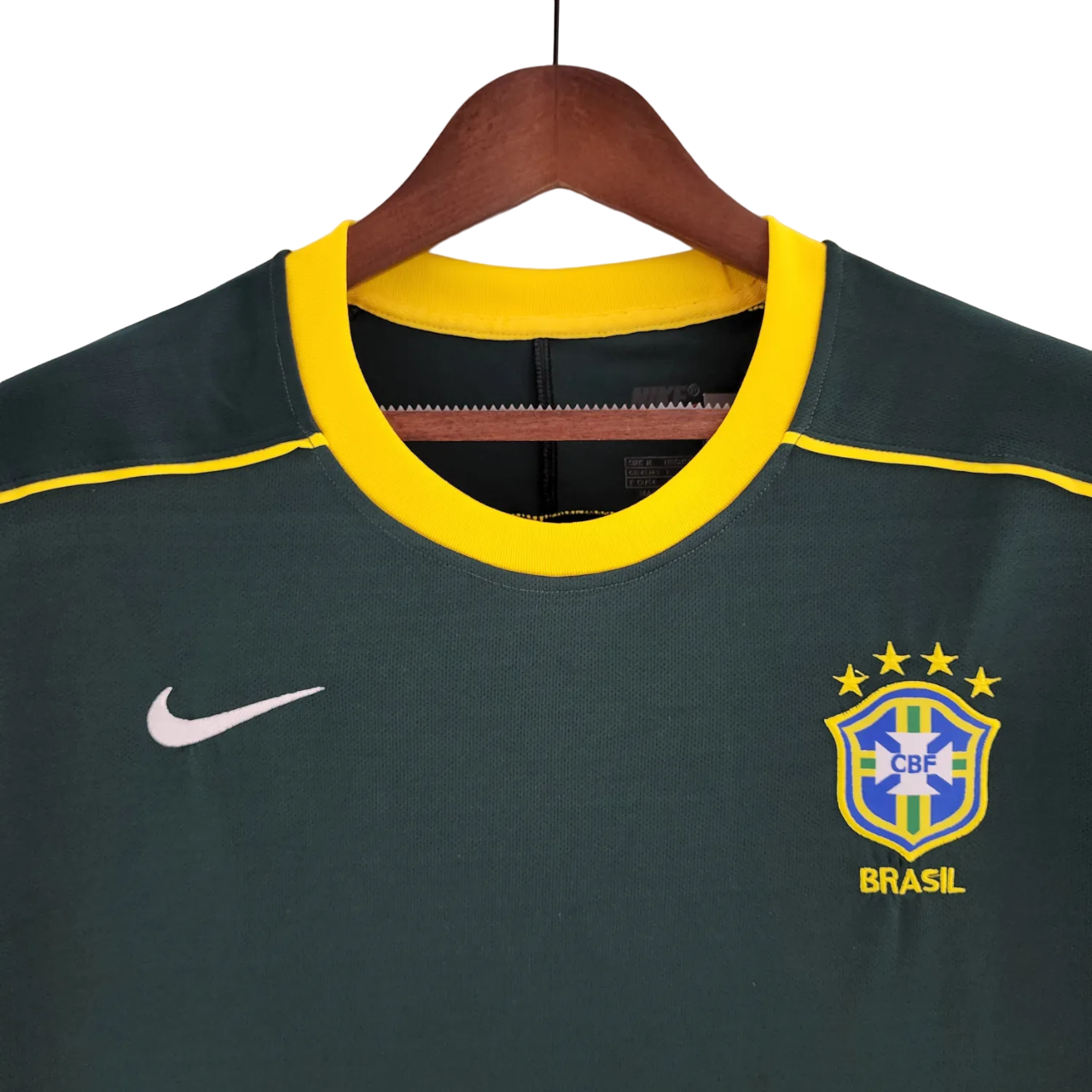 Brazil Retro Goalkeeper Jersey 1998 Green Men's