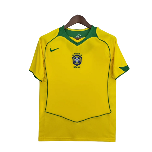 Brazil Retro Home Jersey 2004/06 Yellow Men's
