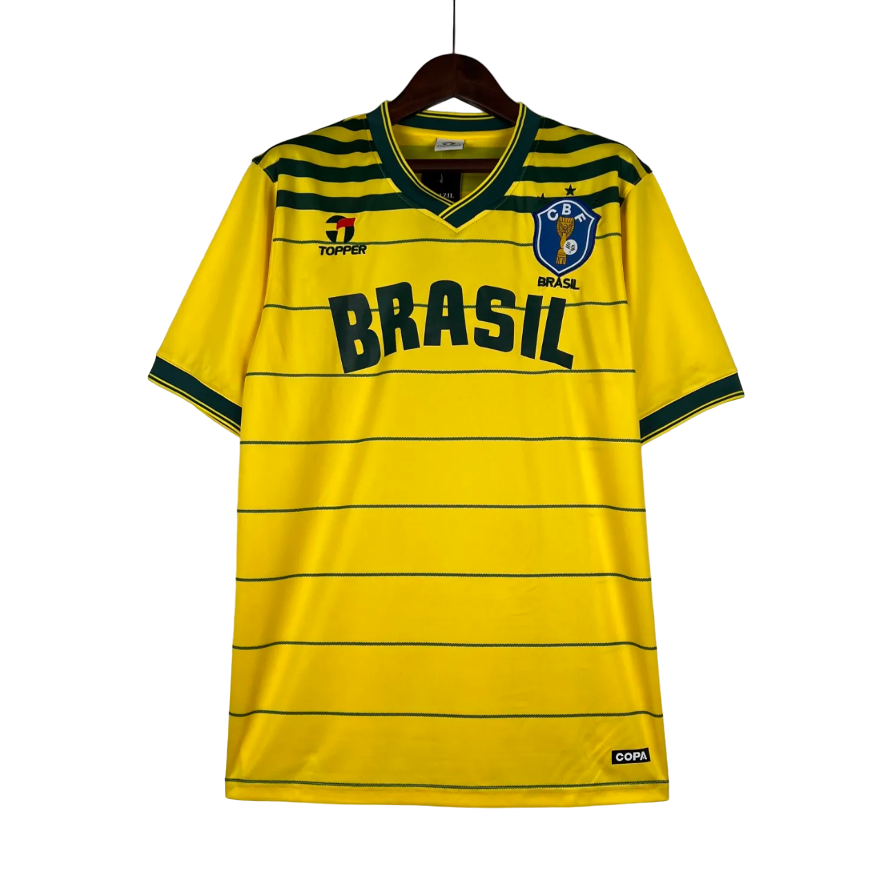 Brazil Retro Home Jersey 1984 Yellow Men's