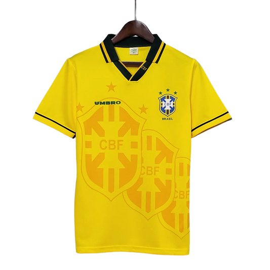 Brazil Retro Home Jersey 1994 Yellow Men's