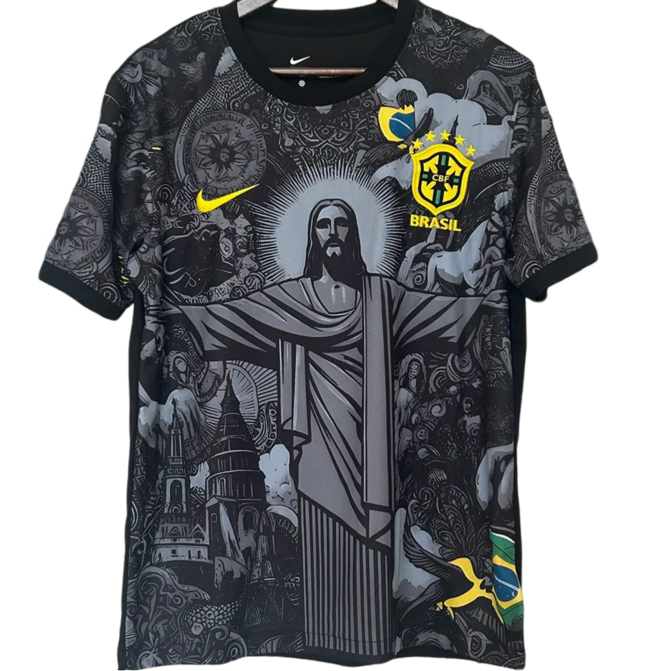 Brazil Christ The Redeemer SE Jersey 2024/25 Black Men's