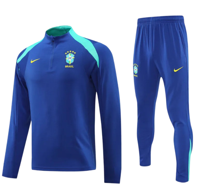 Brazil Away Tracksuit 2024/25 Blue Men's