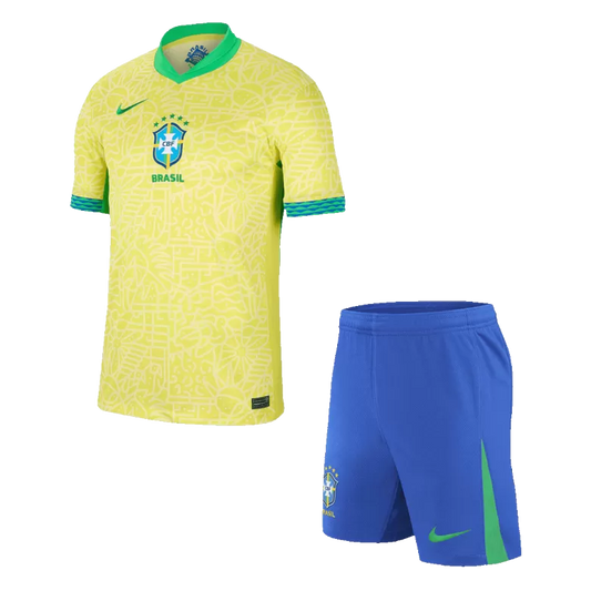 Brazil Home Kit Copa America 2024/25 Yellow & Blue Men's