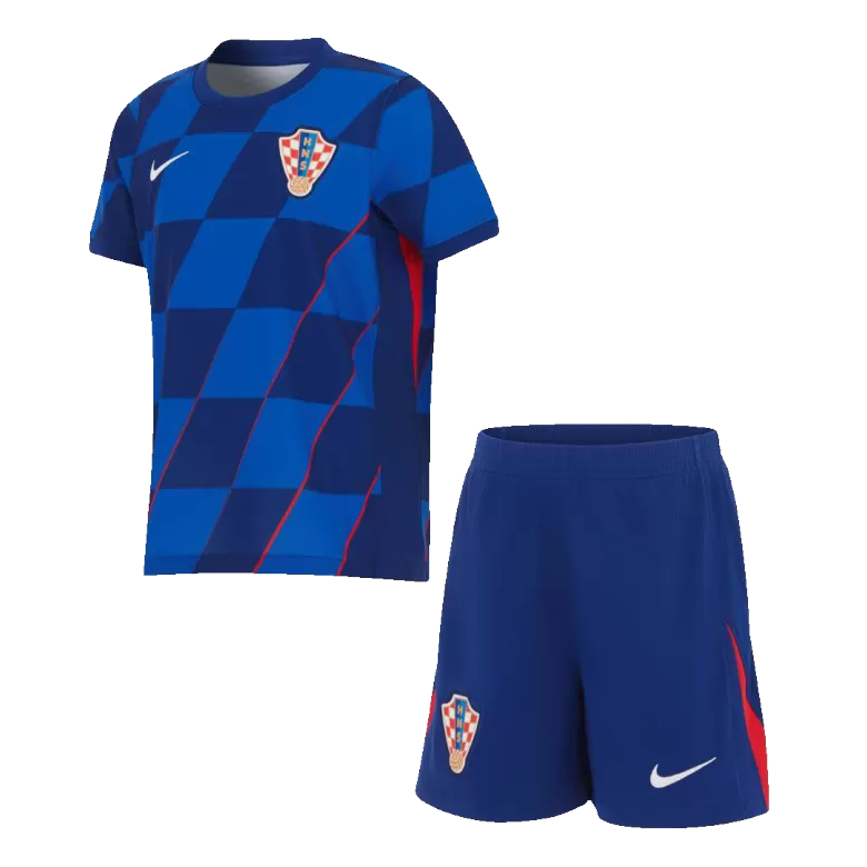 Croatia Away Kit Euro 2024 Blue Kids