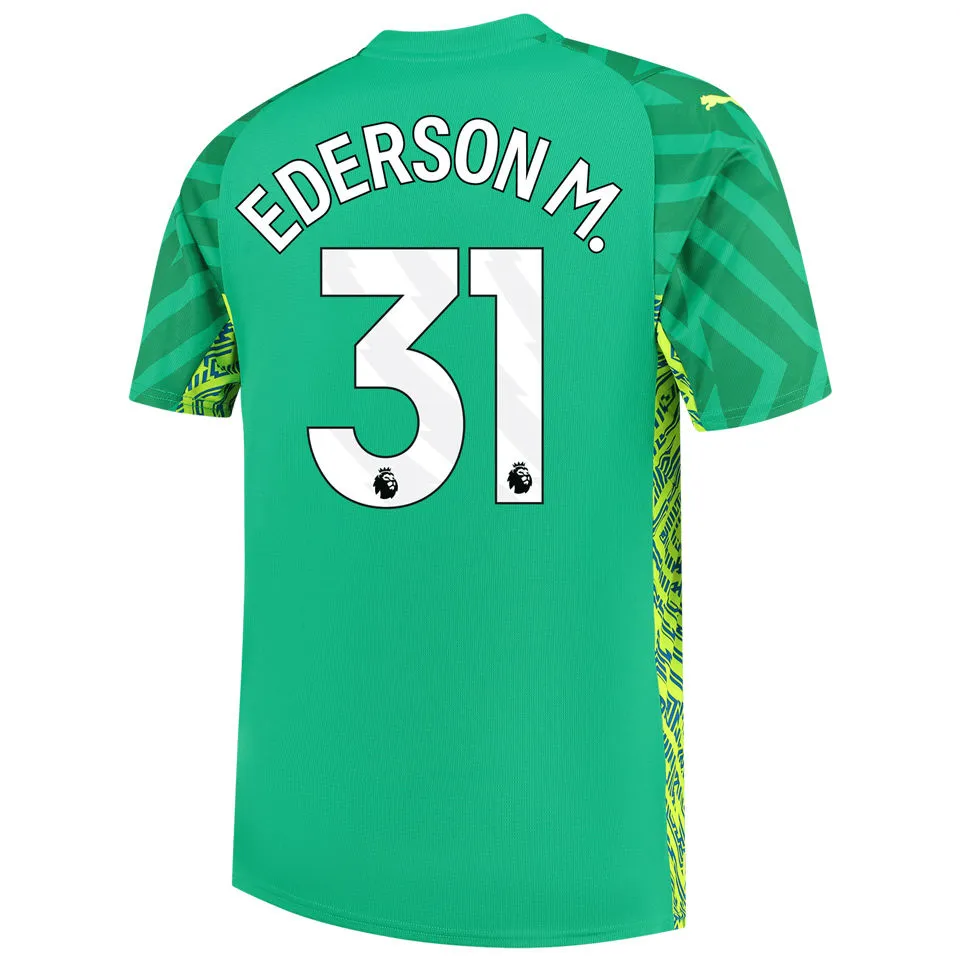Manchester City EDERSON M. #31 Goalkeeper Jersey 2023/24 Green Men's - The World Jerseys