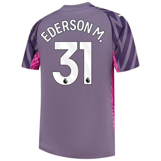 Manchester City EDERSON M. #31 Goalkeeper Jersey 2023/24 Purple Men's - The World Jerseys